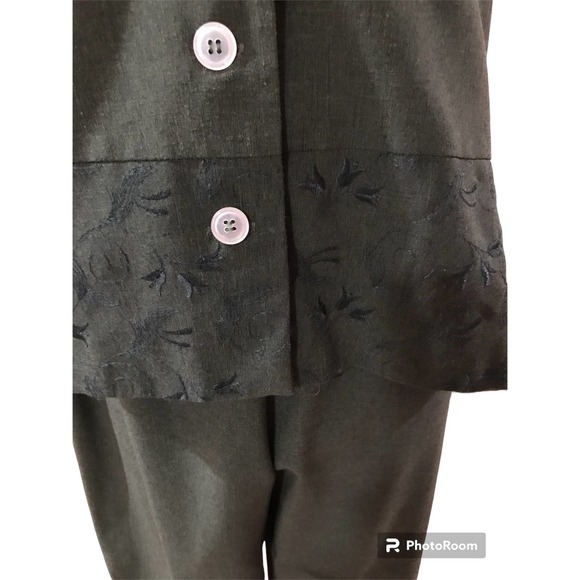 - I.S.B. INC Vintage Hunter Green Women's ‎ 2 Piece Pantsuit- 6P - Picture 9 of 15